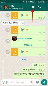 Hacer videollamadas con Whatsapp